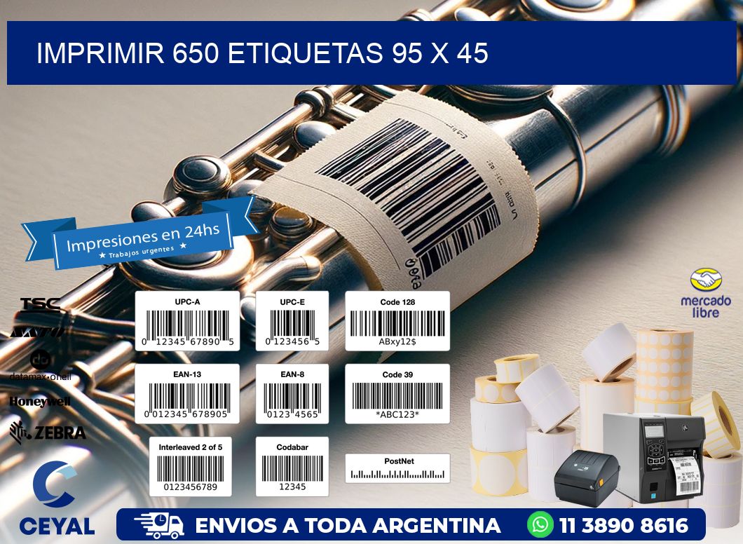 IMPRIMIR 650 ETIQUETAS 95 x 45