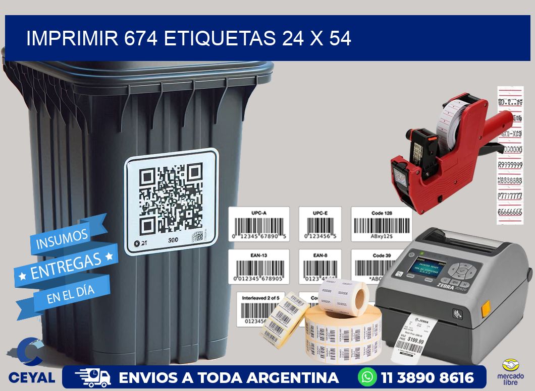 IMPRIMIR 674 ETIQUETAS 24 x 54
