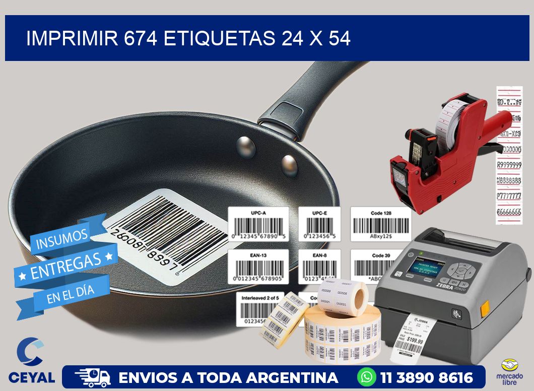 IMPRIMIR 674 ETIQUETAS 24 x 54