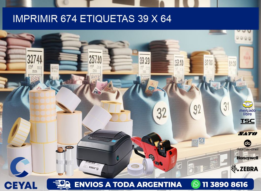 IMPRIMIR 674 ETIQUETAS 39 x 64