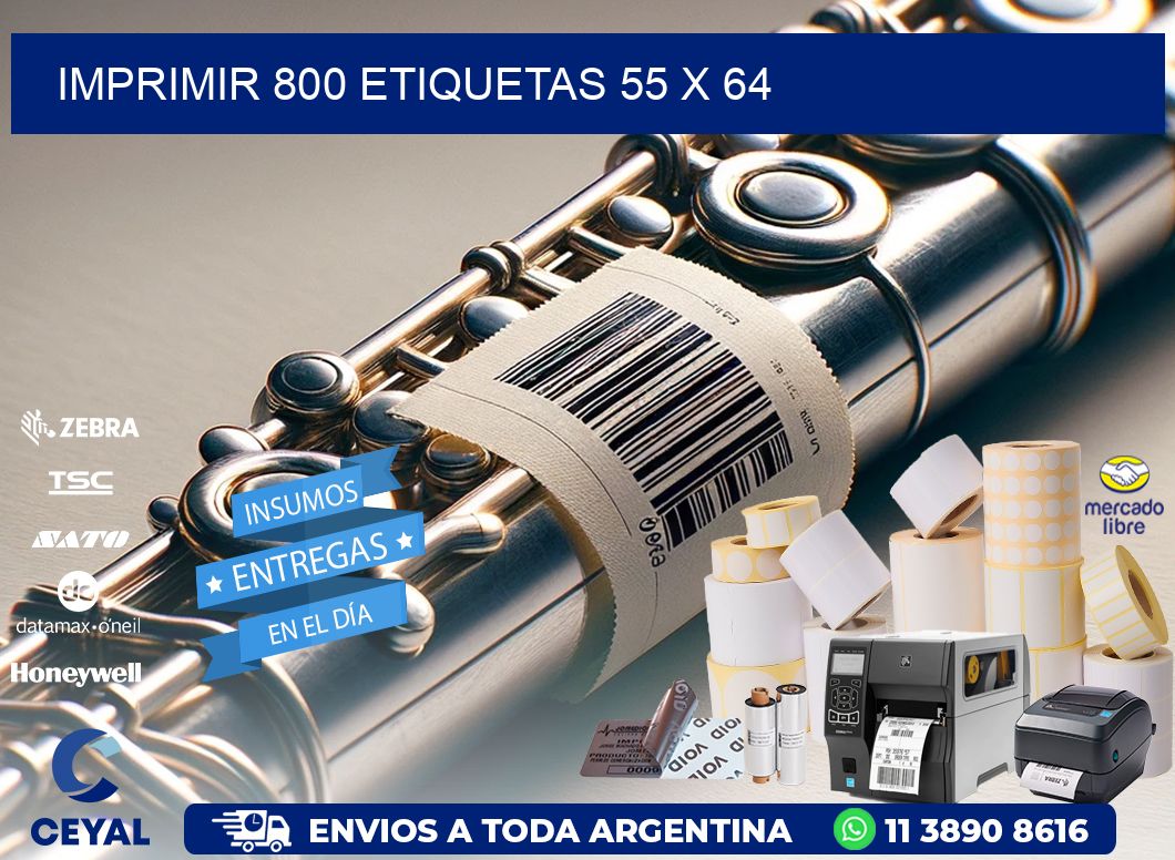 IMPRIMIR 800 ETIQUETAS 55 x 64