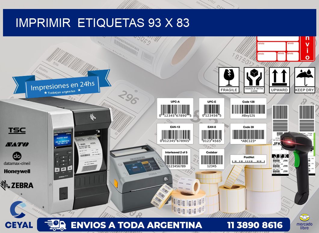 IMPRIMIR  ETIQUETAS 93 x 83
