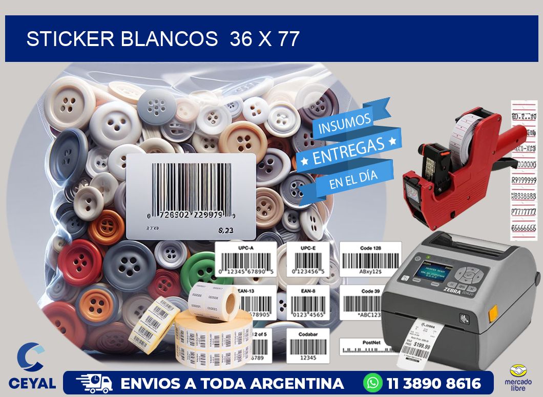 STICKER BLANCOS 36 x 77