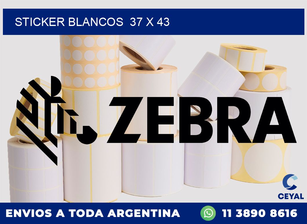 STICKER BLANCOS 37 x 43