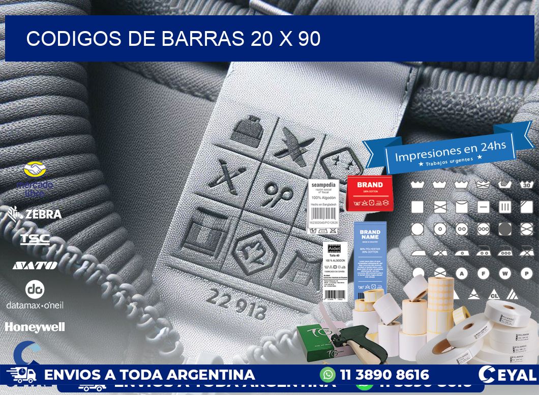 codigos de barras 20 x 90