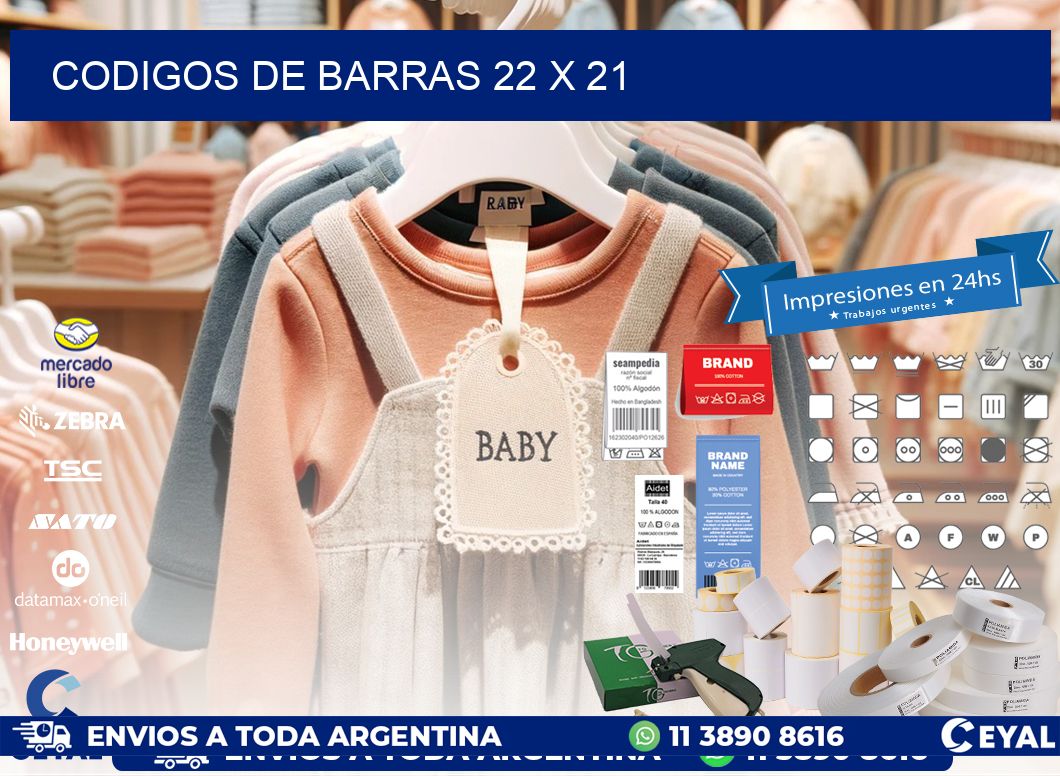 codigos de barras 22 x 21