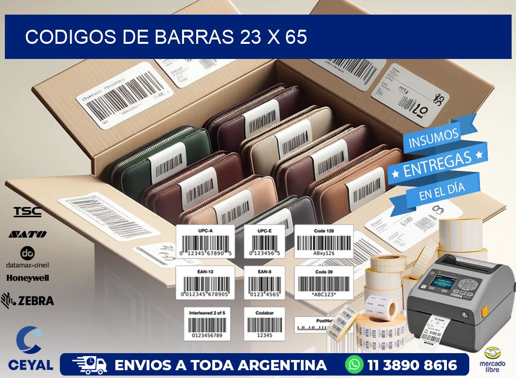 codigos de barras 23 x 65