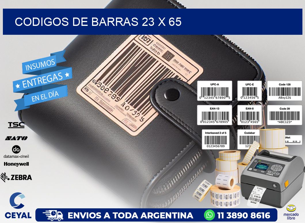 codigos de barras 23 x 65
