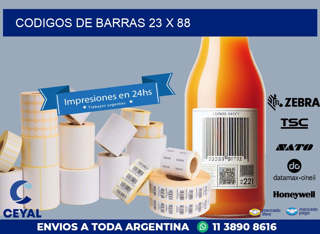 codigos de barras 23 x 88