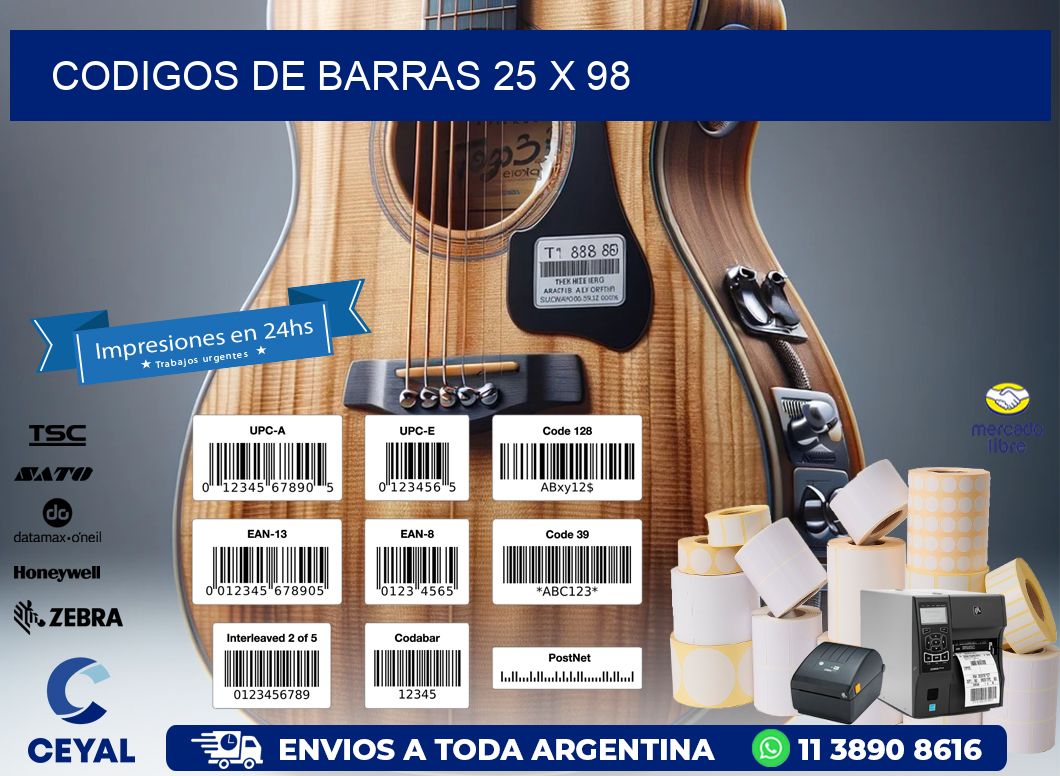 codigos de barras 25 x 98