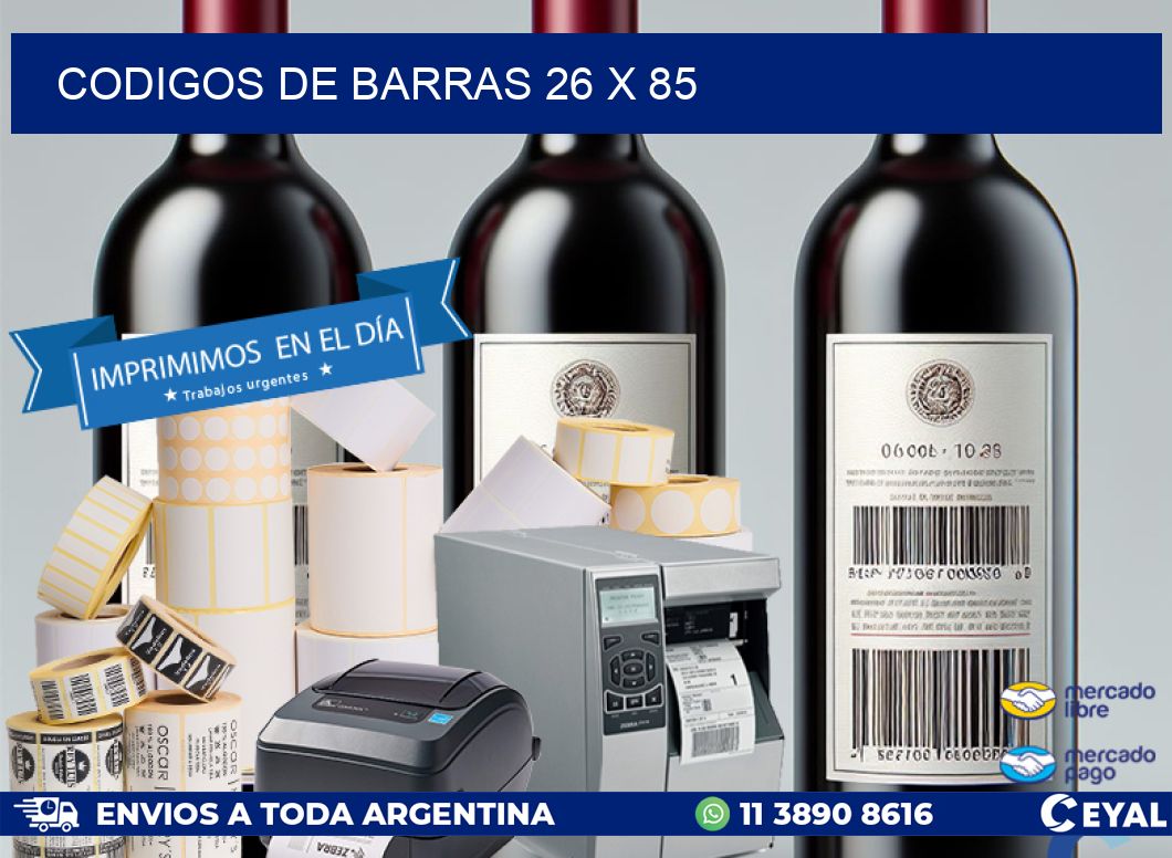 codigos de barras 26 x 85