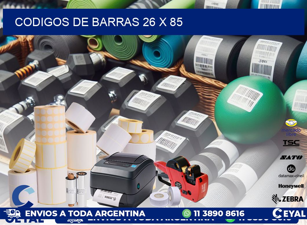 codigos de barras 26 x 85