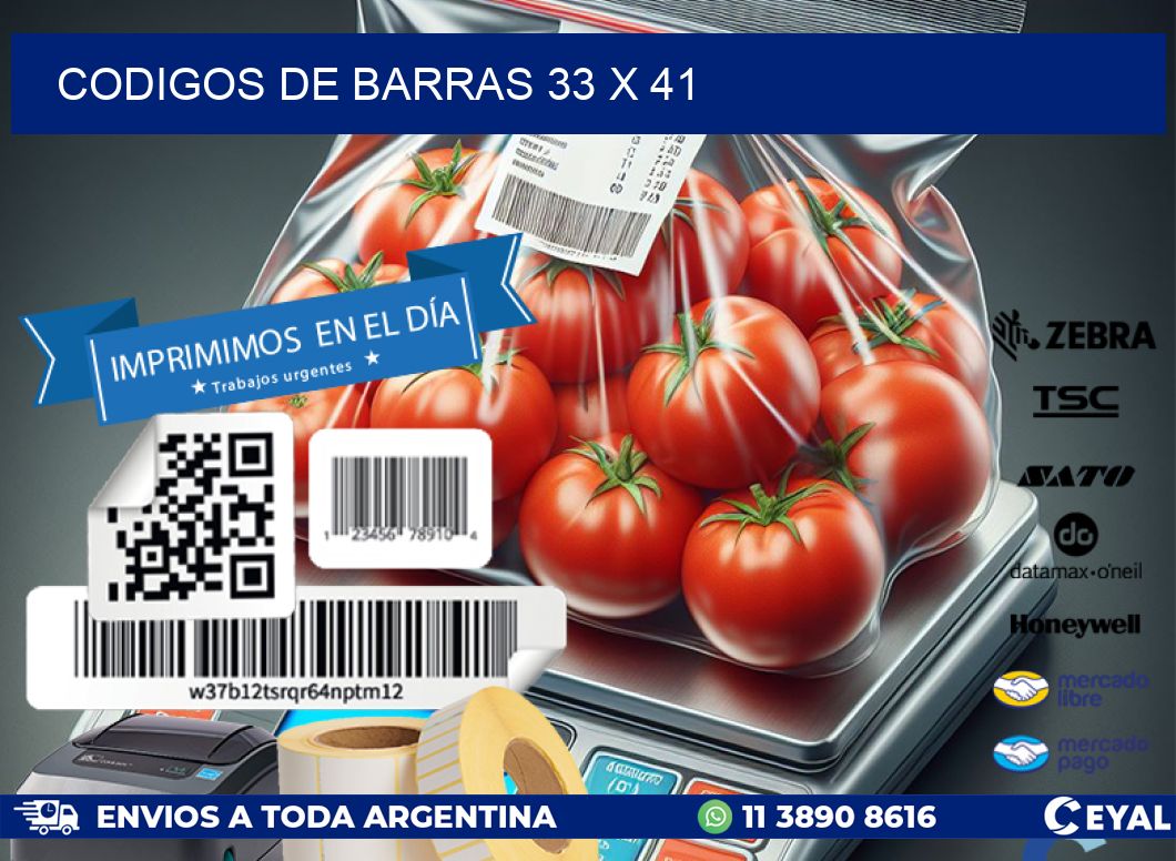 codigos de barras 33 x 41