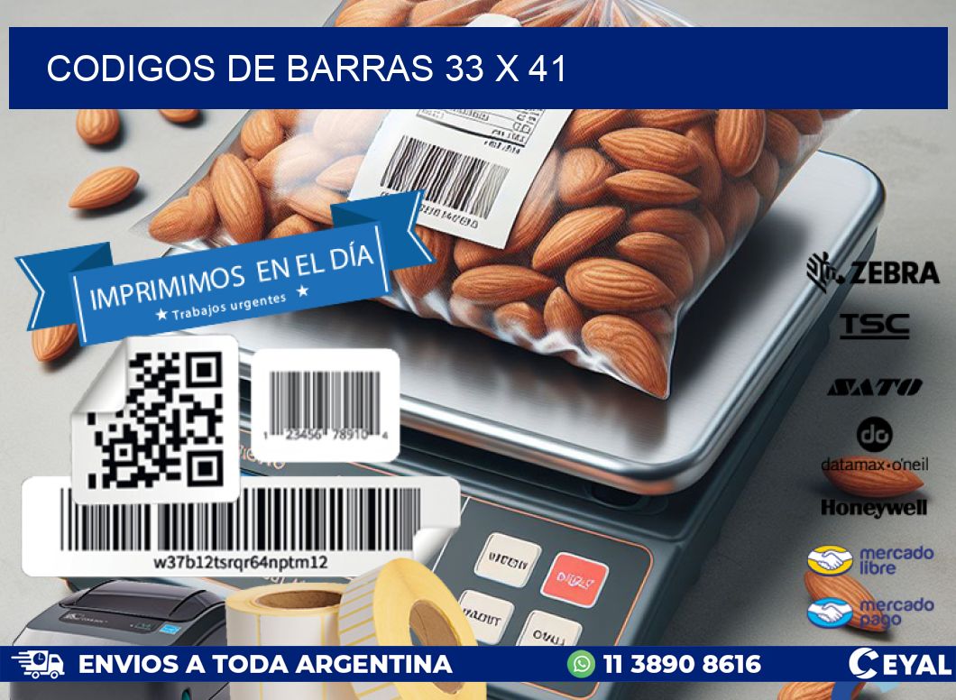 codigos de barras 33 x 41