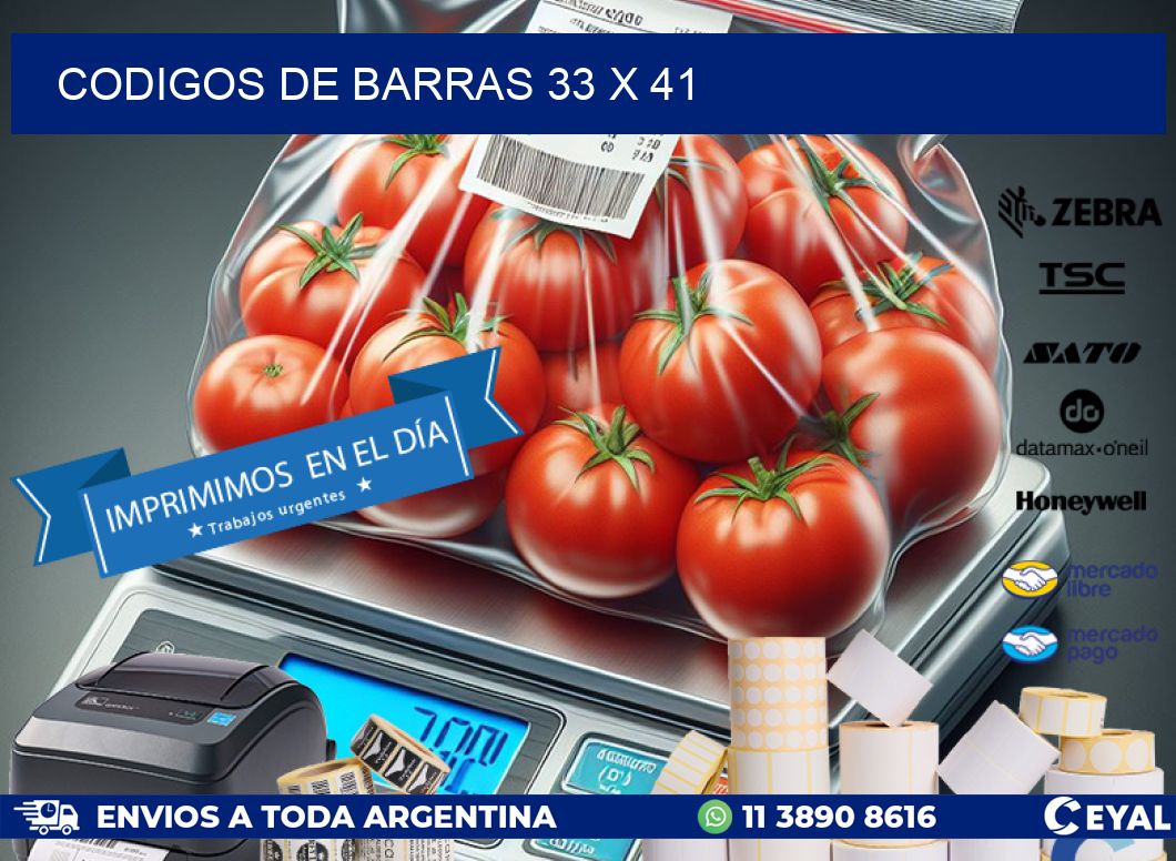 codigos de barras 33 x 41