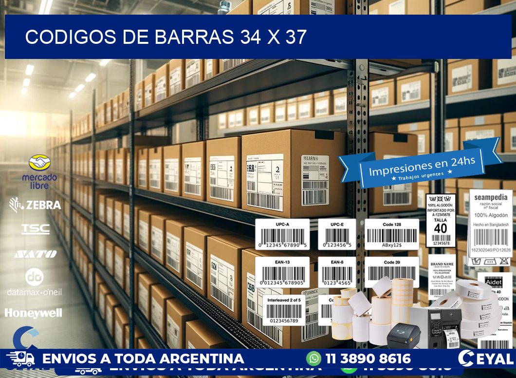 codigos de barras 34 x 37