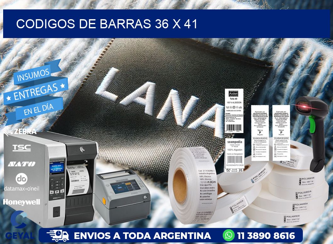 codigos de barras 36 x 41