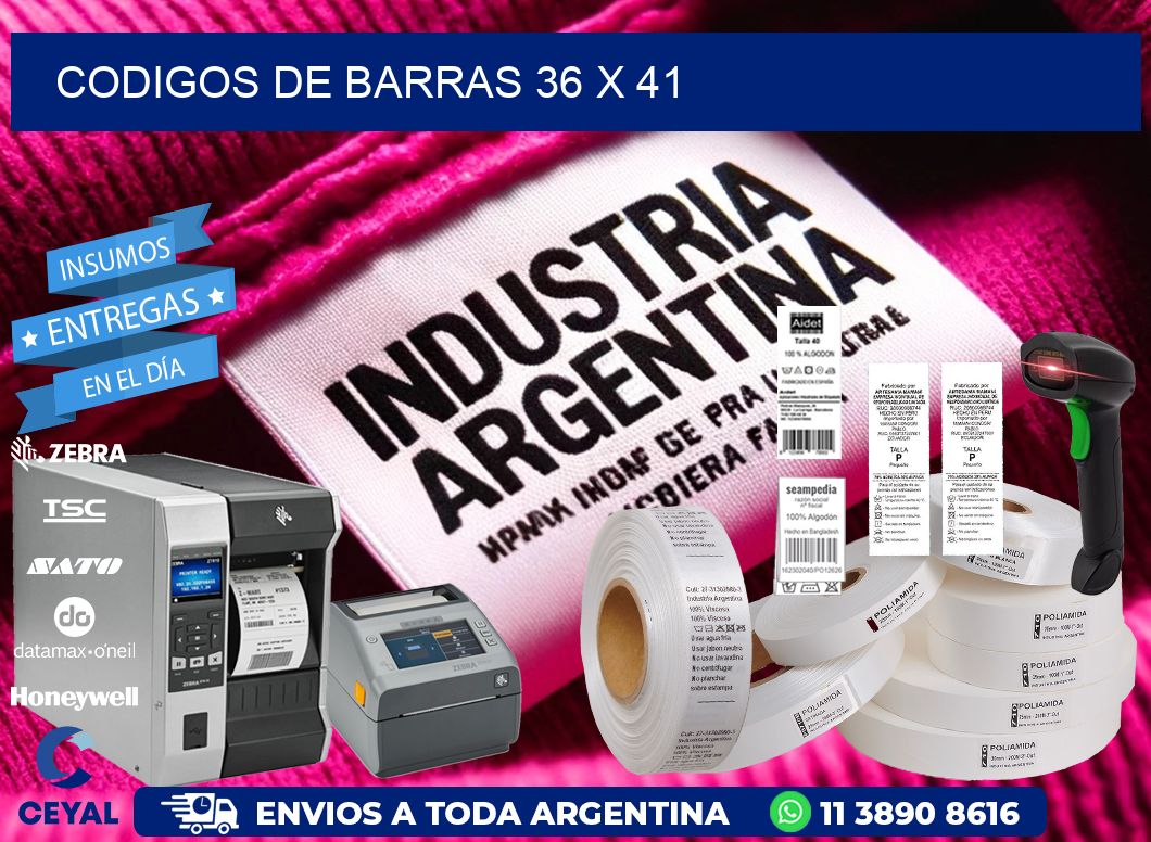 codigos de barras 36 x 41