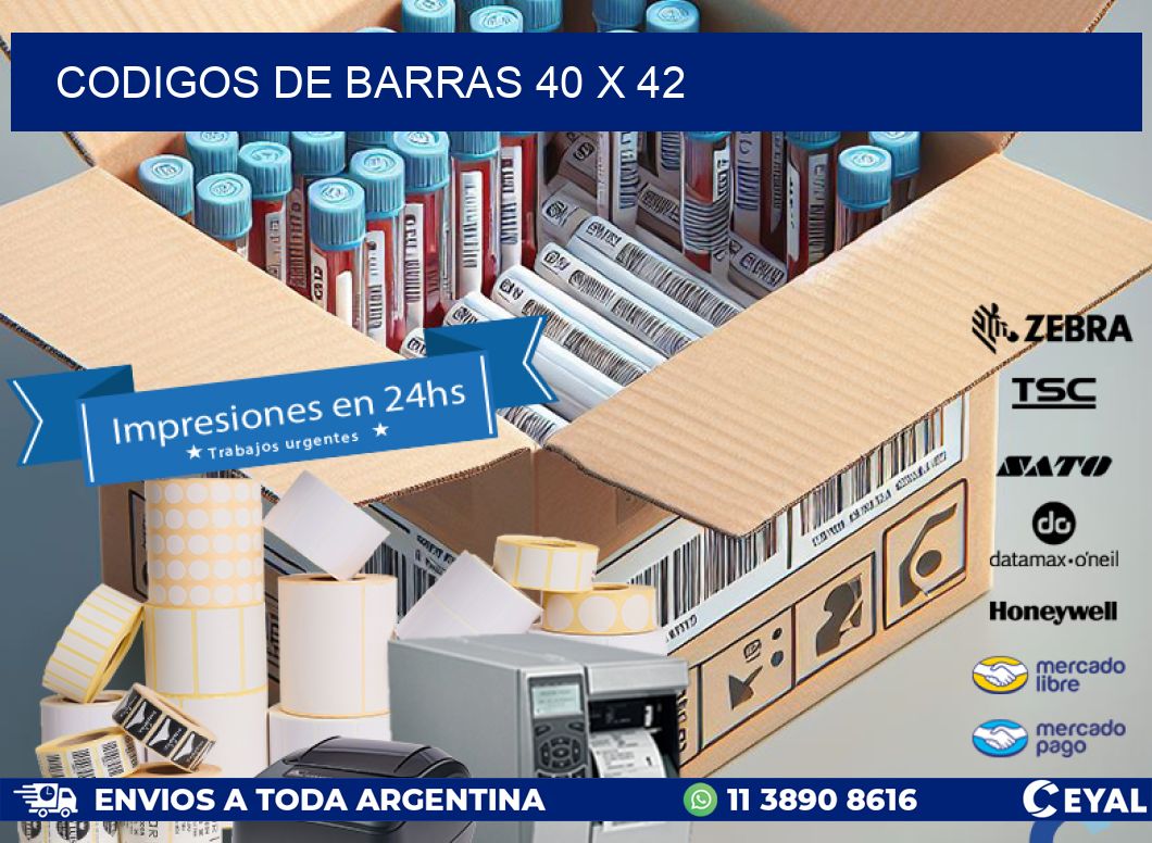 codigos de barras 40 x 42