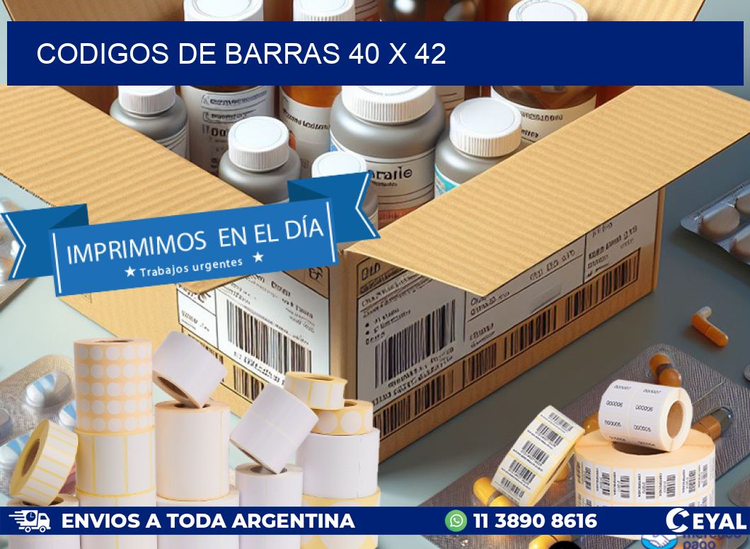 codigos de barras 40 x 42