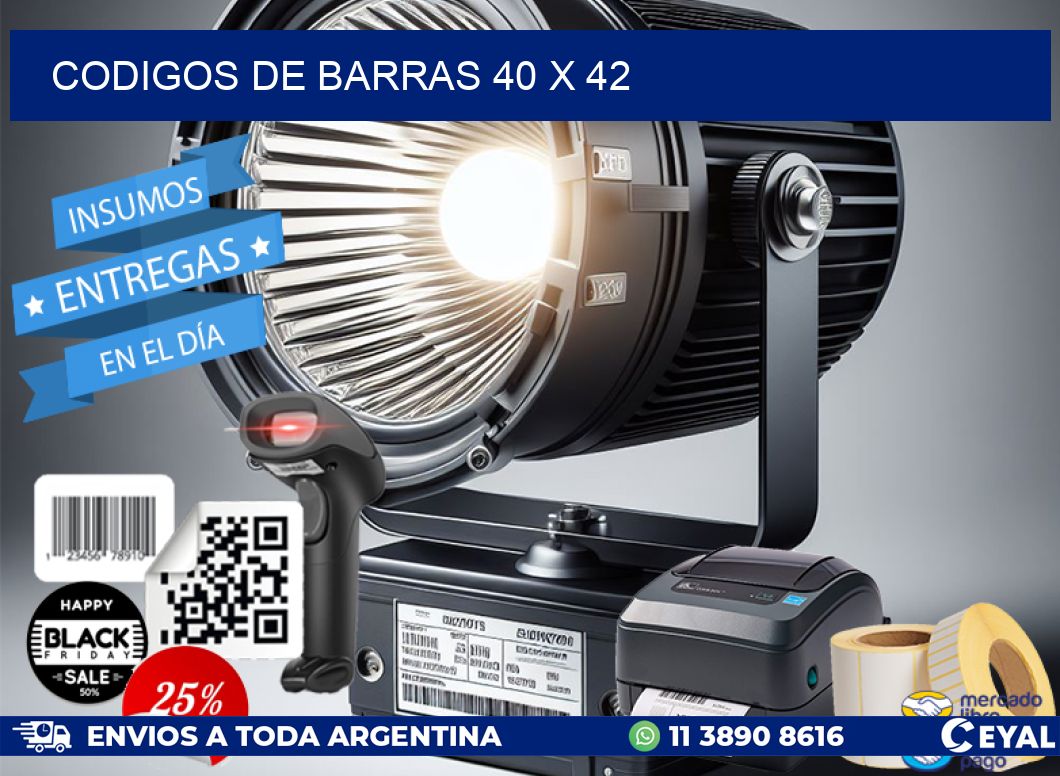 codigos de barras 40 x 42