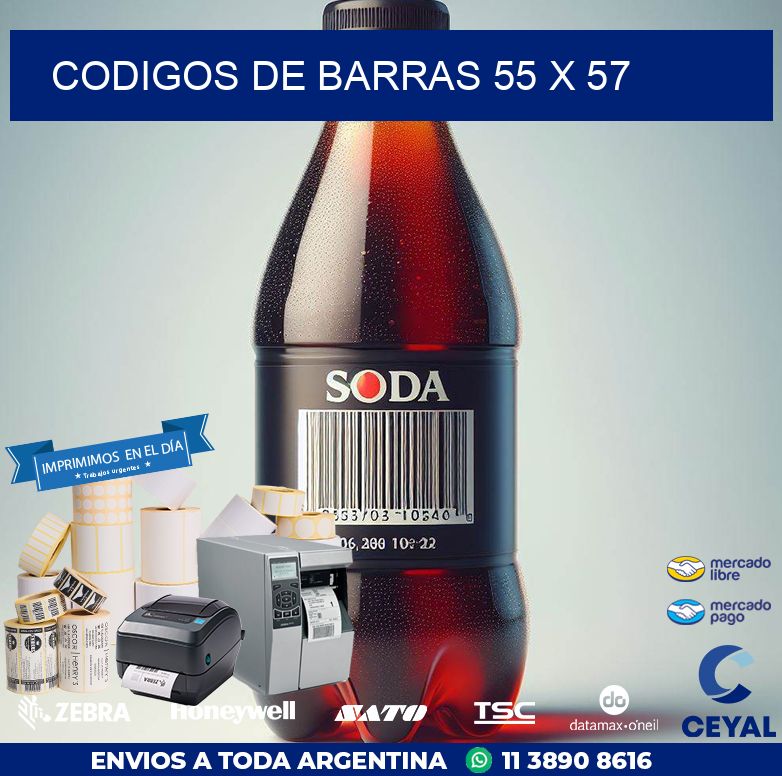 codigos de barras 55 x 57