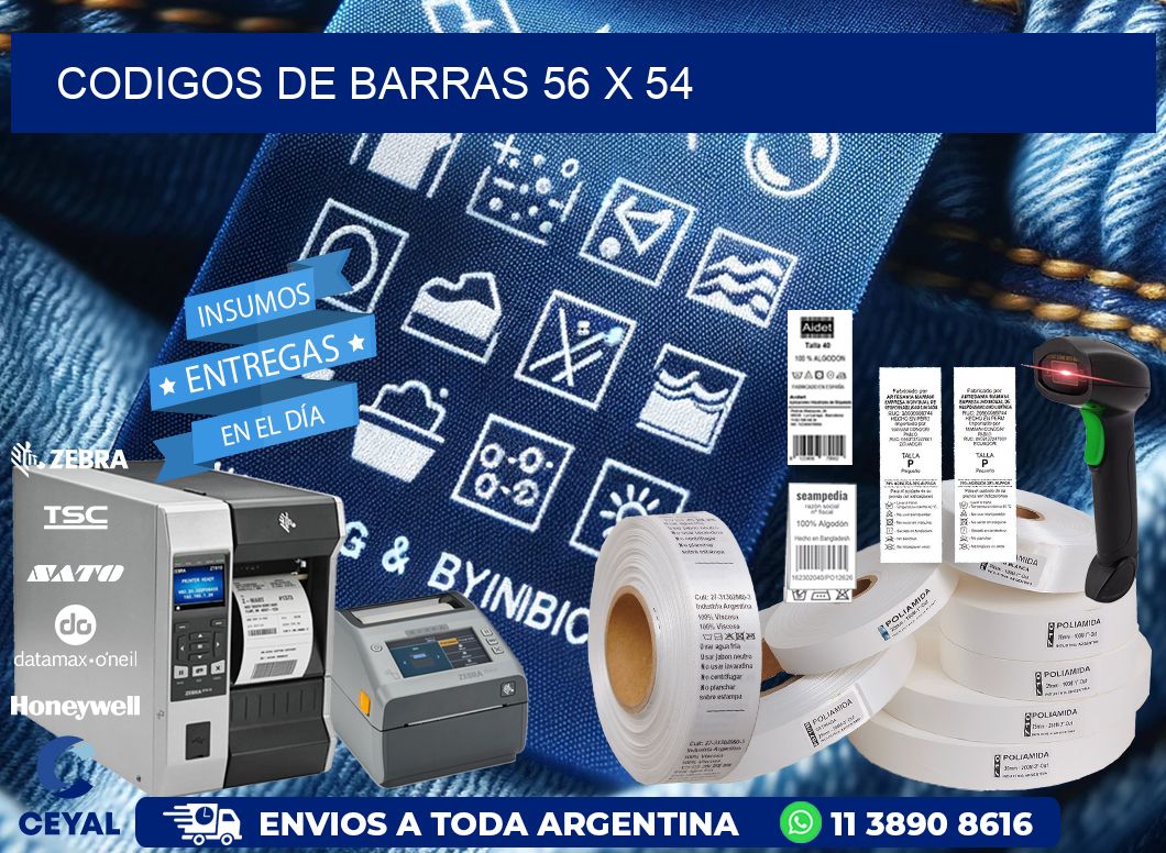 codigos de barras 56 x 54