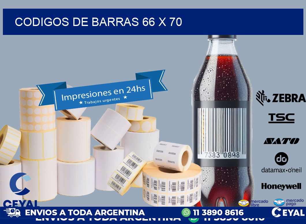 codigos de barras 66 x 70