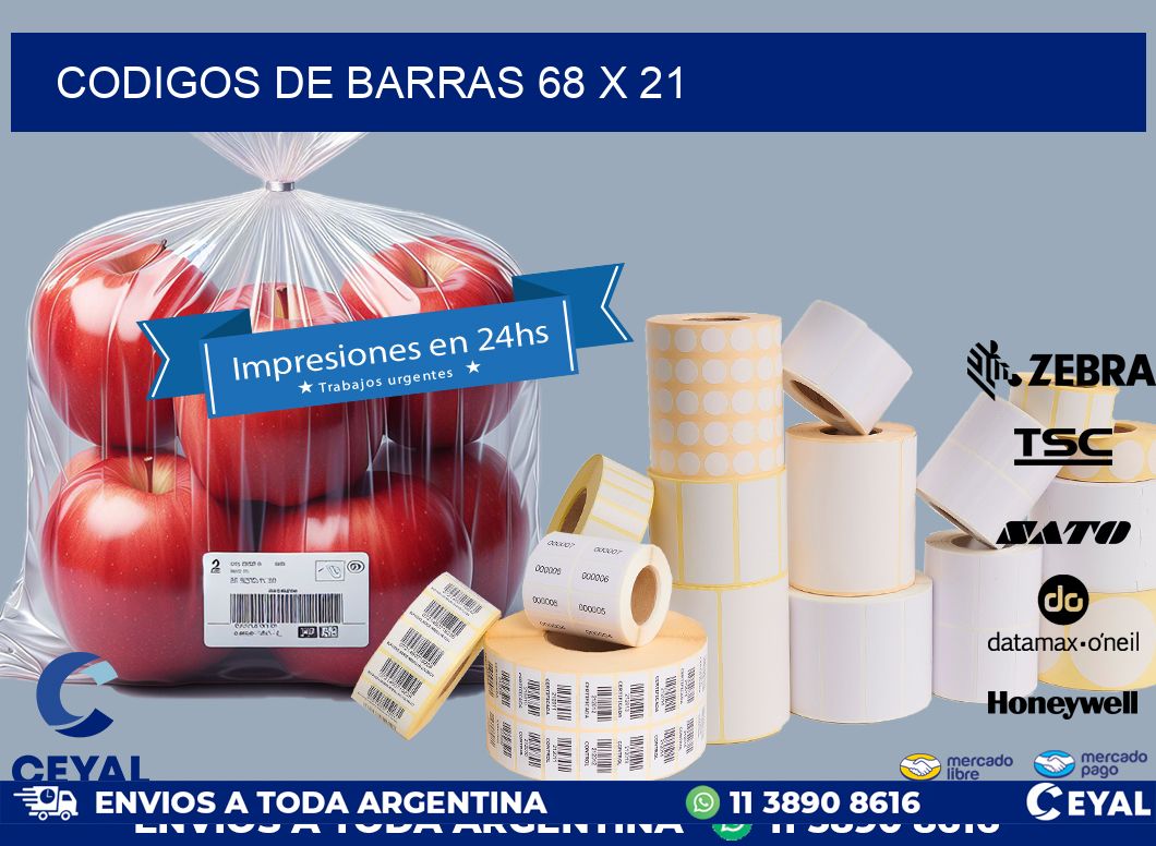 codigos de barras 68 x 21