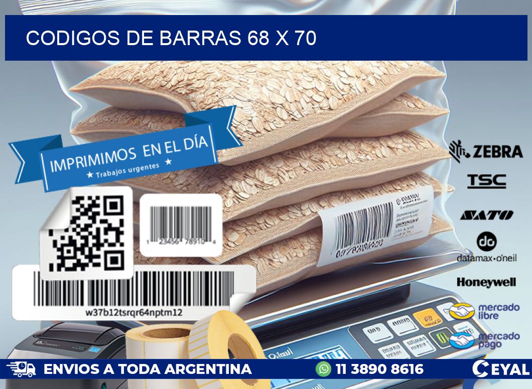 codigos de barras 68 x 70