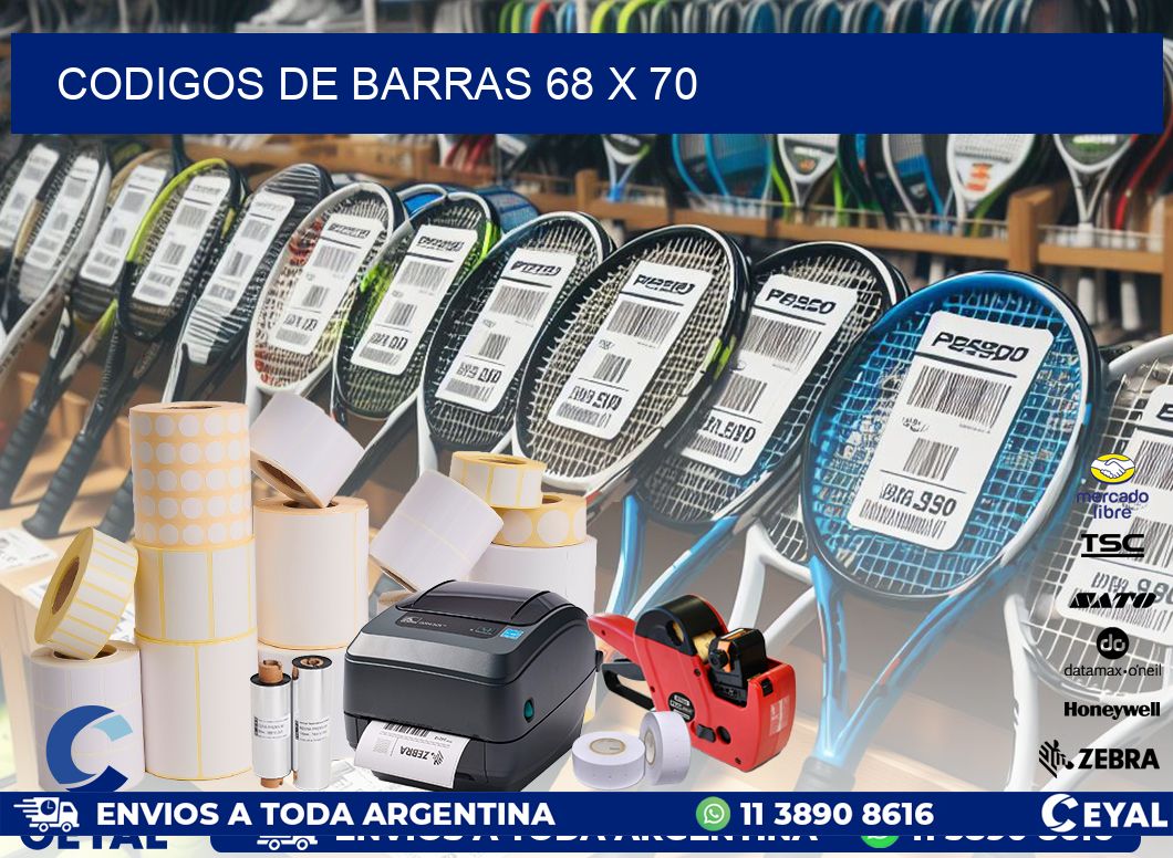 codigos de barras 68 x 70