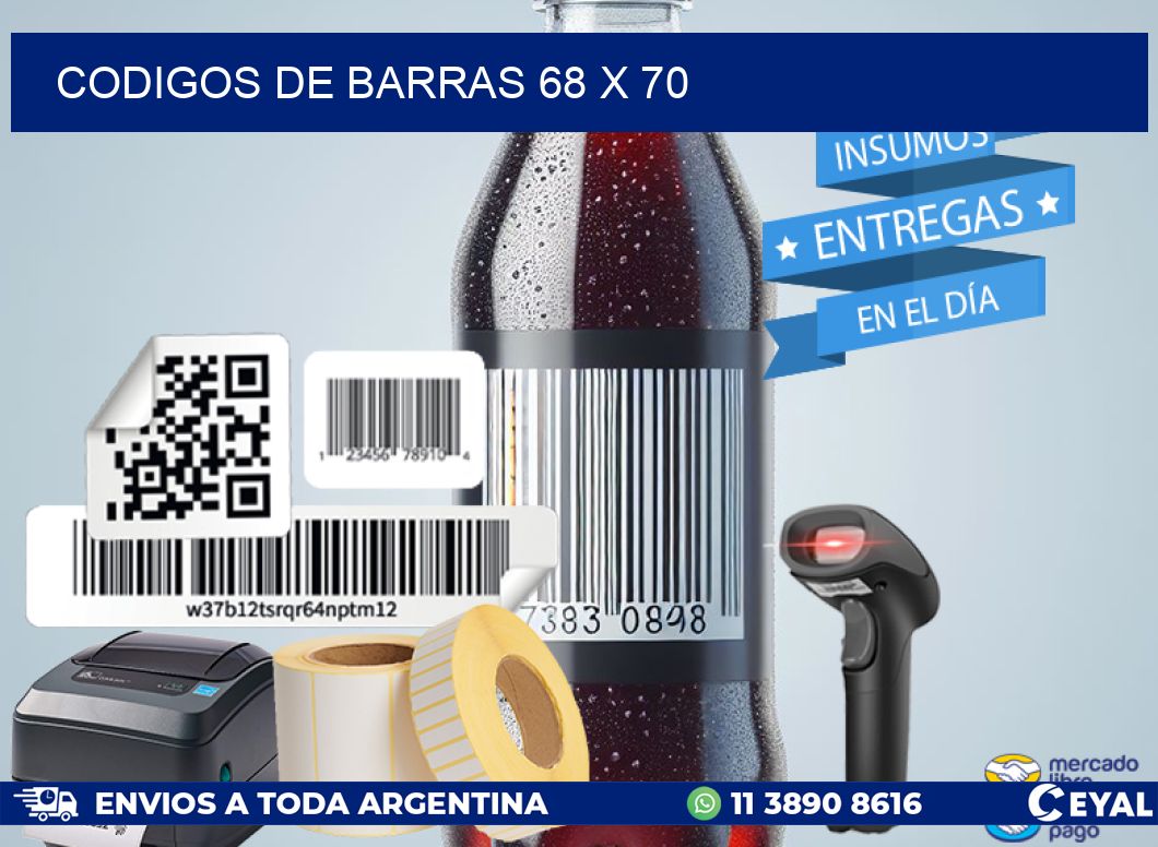 codigos de barras 68 x 70