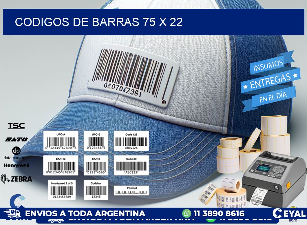 codigos de barras 75 x 22