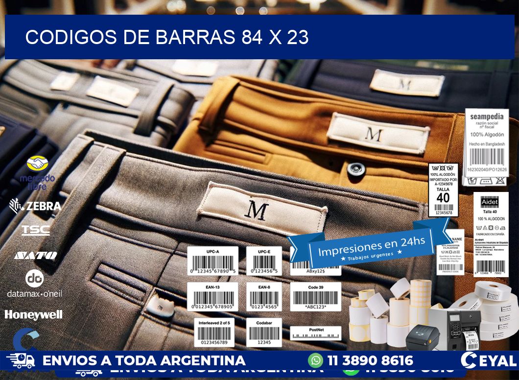 codigos de barras 84 x 23