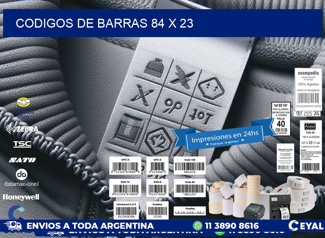 codigos de barras 84 x 23