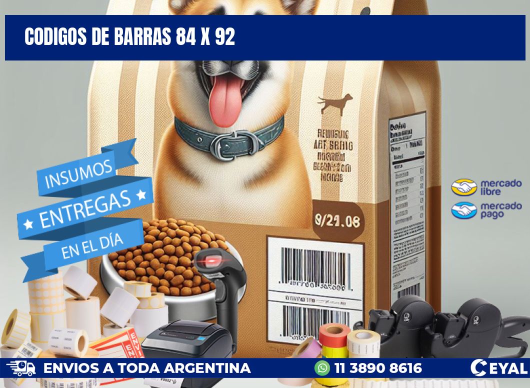 codigos de barras 84 x 92