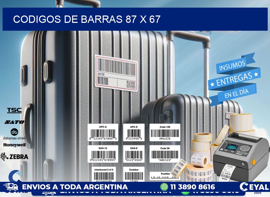 codigos de barras 87 x 67