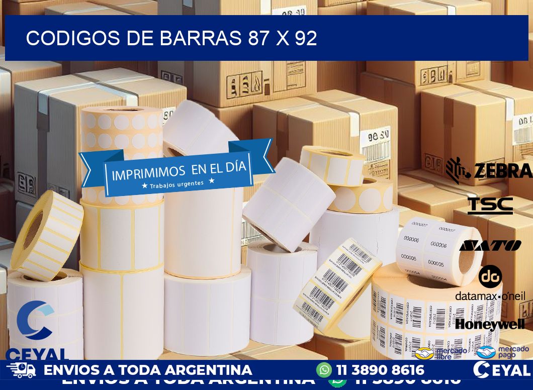 codigos de barras 87 x 92