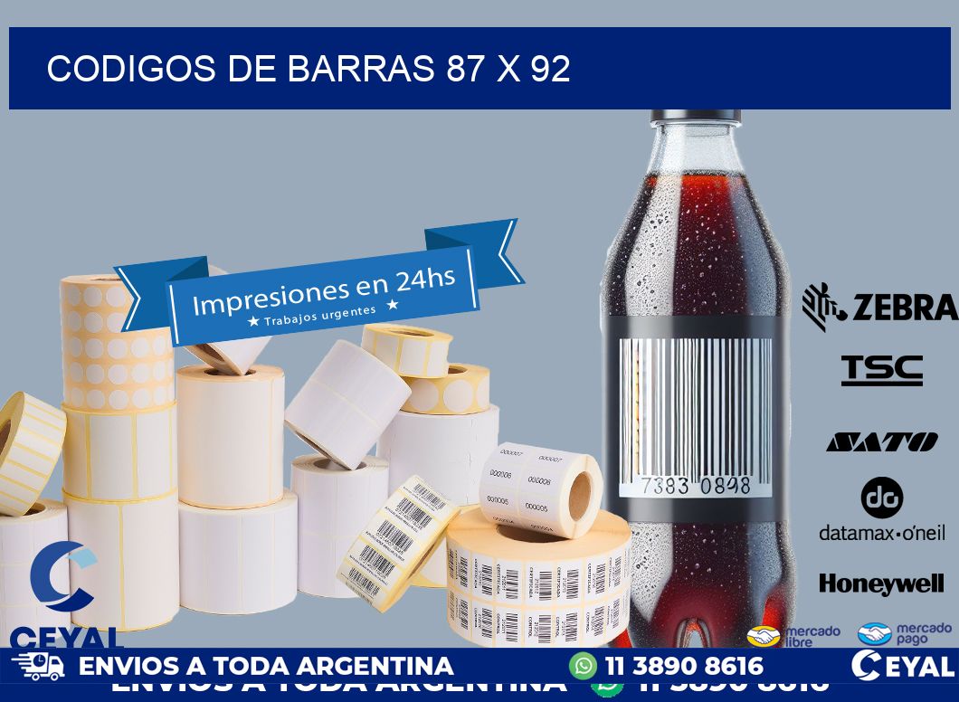 codigos de barras 87 x 92