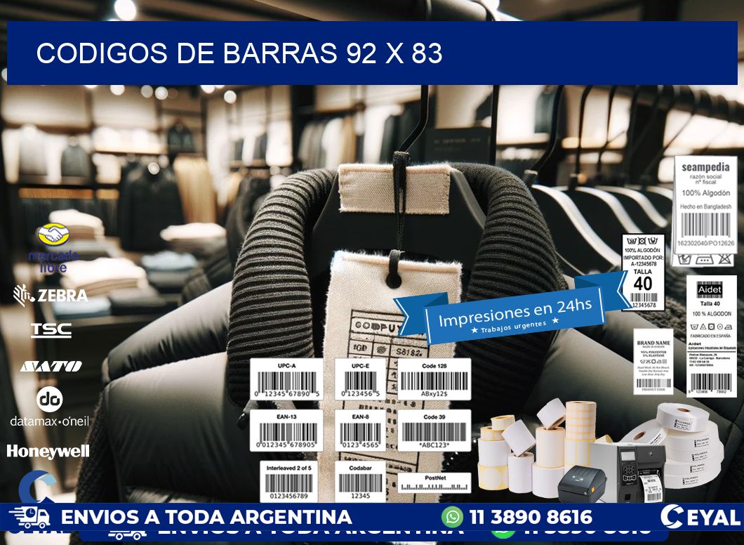 codigos de barras 92 x 83