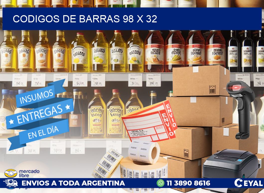 codigos de barras 98 x 32