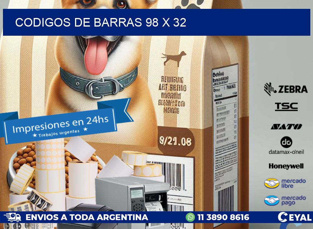 codigos de barras 98 x 32