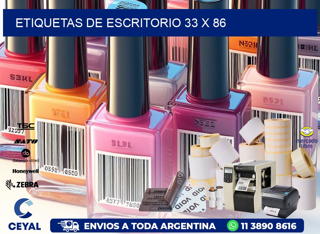 etiquetas de escritorio 33 x 86