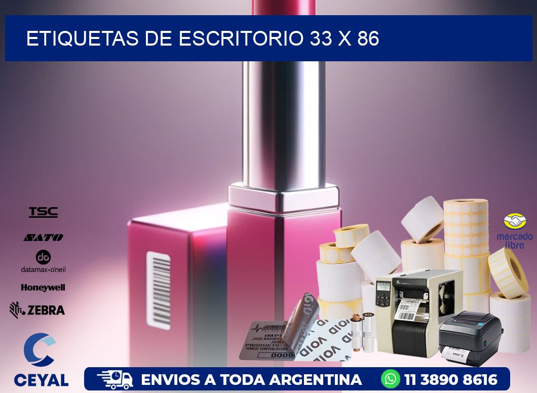 etiquetas de escritorio 33 x 86