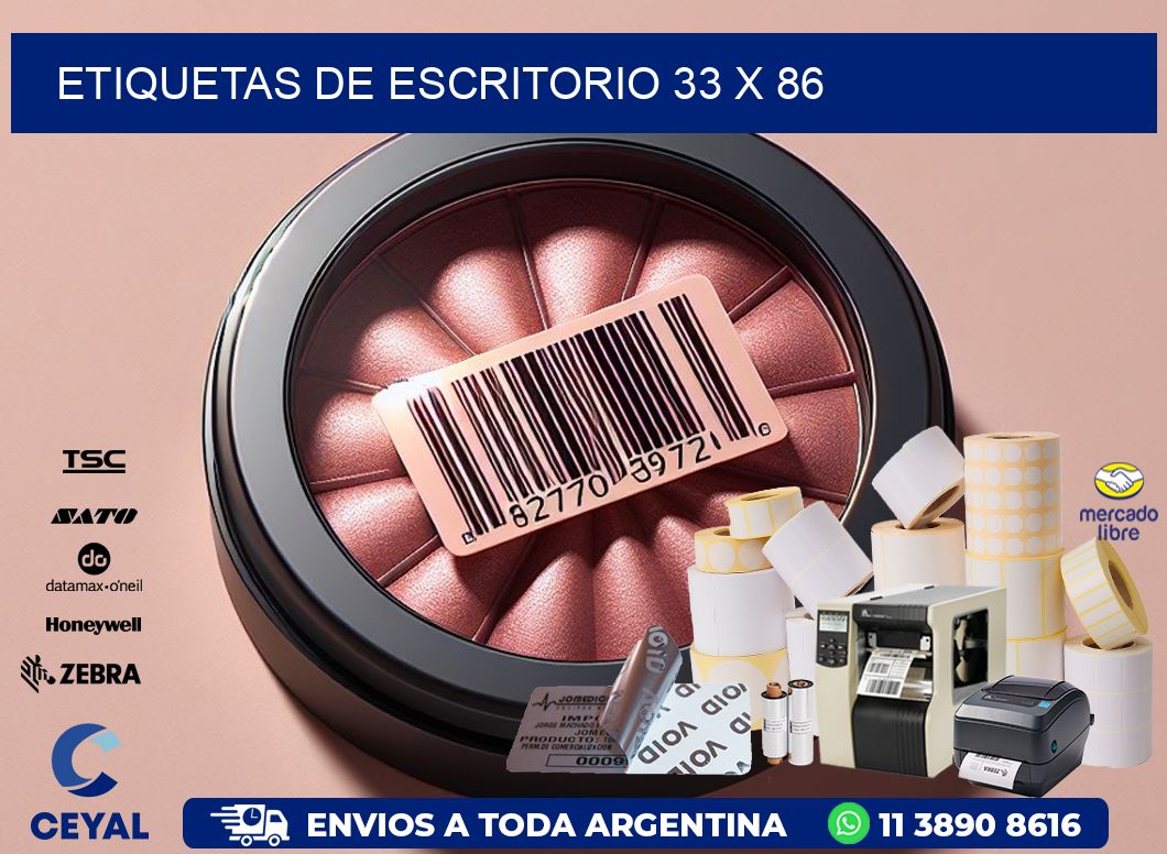 etiquetas de escritorio 33 x 86