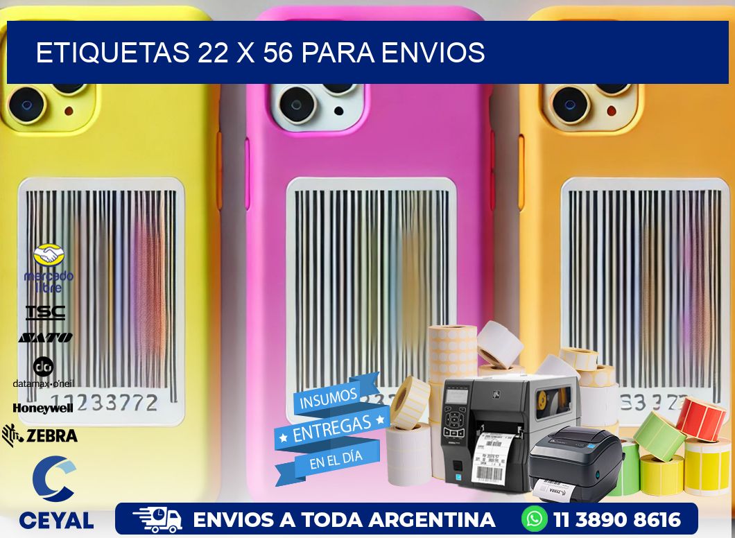 ETIQUETAS 22 x 56 PARA ENVIOS