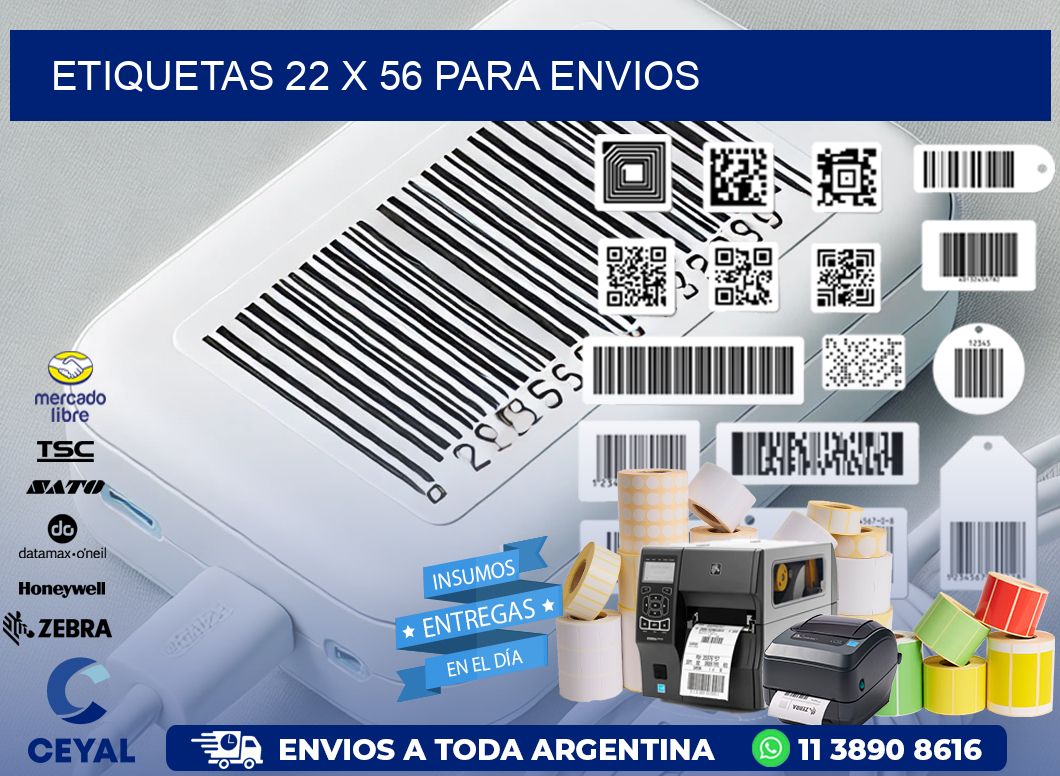 ETIQUETAS 22 x 56 PARA ENVIOS