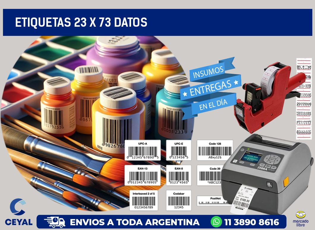 ETIQUETAS 23 x 73 DATOS