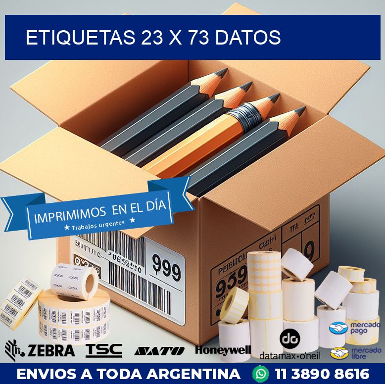 ETIQUETAS 23 x 73 DATOS