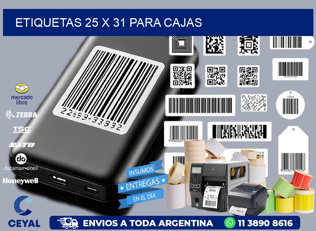 ETIQUETAS 25 x 31 PARA CAJAS